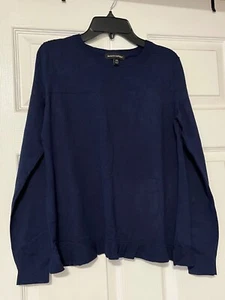 Banana republic lightweight wrap sweater ruffled navy blue XS excellent! - Picture 1 of 3