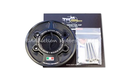 TWM Keyless Quick Release Action Black Fuel Cap for BMW S1000RR 2010-2025 - Image 1 of 2