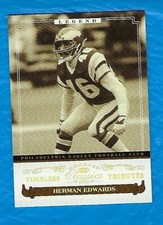 HERM EDWARDS 2006 DONRUSS CLASSICS TIMELESS TRIBUTES GOLD #21/25 EAGLES ! ! 
