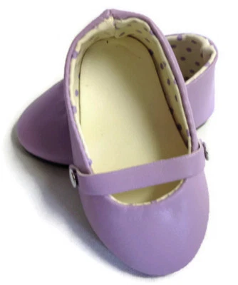 DORI'S DOLL BOUTIQUE Lavender Flats Shoes for 18 inch Doll Clothes Girl