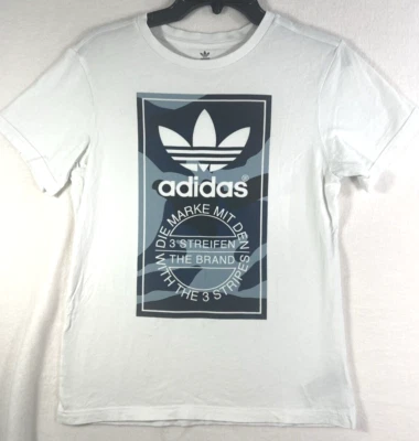 Adidas Boys Large White  Streifen 3 Stripes Shirt Short Sleeve - Image 1 of 4