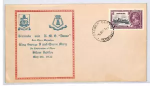 BERMUDA FDC 1935 KGV SILVER JUBILEE *HMS DANAE* Warwick East{samwells}YJ135 - Picture 1 of 10