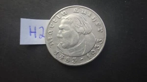 Germany Martin Luther 1933 A BERLIN Nazi Eagle 2 Reichsmark mark silver Coin H2 - Picture 1 of 3