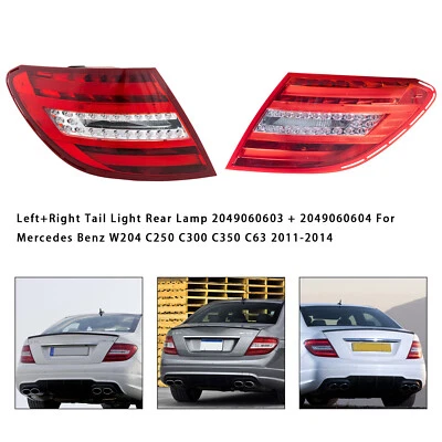 L+R Tail Light 2049060603/4 For Mercedes Benz W204 C250 C300 C350 C63 11-2014 A. - Image 1 of 4
