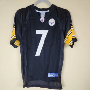 Ben Roethlisberger Youth taglia Large nero Reebok #7 NFL Pittsburgh Steelers sport - Foto 1 di 5