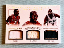 Moses Malone 2013-14 National Treasures Career Materials Triple Jersey Patch /49