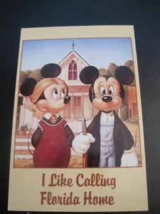 Cartolina Disney Topolino e Minnie gotica americana - $7,95 - Foto 1 di 2