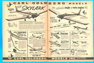 1964 Carl Goldberg model airplane 2 page print ad radio controlled R/C toy hobby - Picture 1 of 3