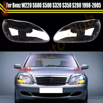 Capa + cola para farol lateral LH&RH para Mercedes Benz W220 classe S 1998-2005 - Imagem 1 de 4