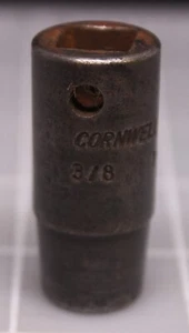 Enchufe semiprofundo vintage de 3/8" Drive x 3/8" tamaño CORNWELL P2212L 6 puntos EE. UU. - Imagen 1 de 7