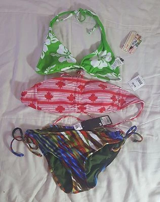 Nuevo Con Etiquetas Lote de 3 Trajes de Baño Trajes de Baño Prendas para el torso e Inferior Talla Mediana  Foto 1 de 3