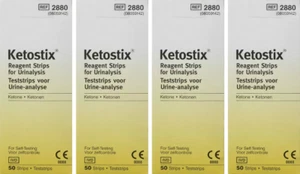 Ketostix Strips Reagent x 4 urinalysis Ketone Tracked 48 Royal Mail - Picture 1 of 1