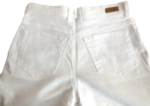 Jeans denim bianchi usati Gloria Vanderbilt taglia 6 bottoni con cerniera 30 28 - Foto 1 di 8