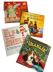 Christmas Books....Elf on the Shelf plus 3 more books - Pageant, Jesus, Charlie - Imagen 1 de 7