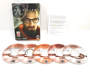 Half-Life 2 Gordon Freeman Variante PC Caja CD-ROM Juego de 5 Discos 2004 Válvula con Llave de CD - Imagen 1 de 5