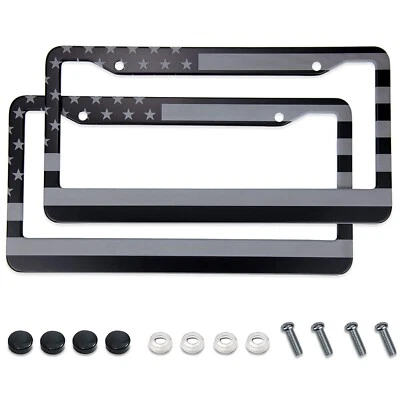 2 piezas Para Volkswagen Escarabajo Accesorio Bandera de Estados Unidos Coche SUV Placa Marco Cubierta Foto 1 de 4