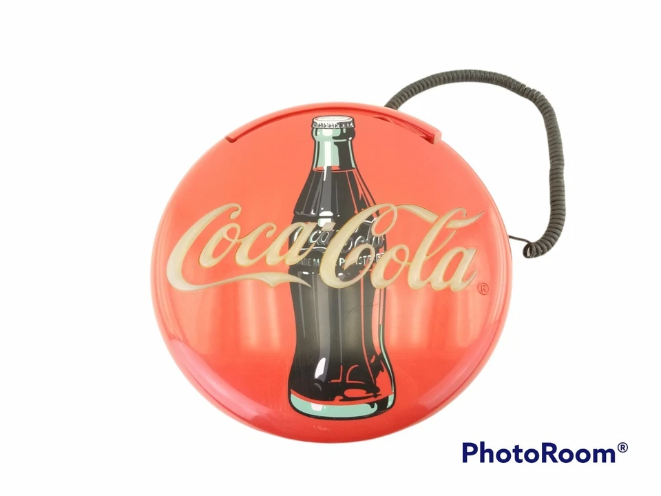 Vintage 1995 Coca Cola Button Telephone Round Disc Blinking Landline Telephone - Image 1 of 4