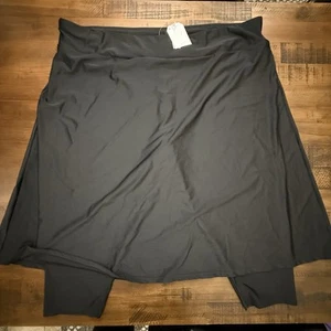 Ella Mar Womens Swimming Midi Short/Skirt  Skort Size 4XL Black NEW - Picture 1 of 3
