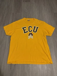 Camiseta De Colección ECU East Carolina University Pirates Talla XL Hecha en EE. UU. Amarilla - Imagen 1 de 8