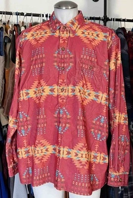 THE TERRITORY AHEAD VINTAGE SOUTHWEST / AZTEC PULLOVER SHIRT MEN SZ XXL - Image 1 of 3
