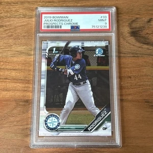 2019 Bowman - Chrome Prospects Julio Rodriguez #BCP-33 (RC) PSA 9 - Picture 1 of 2