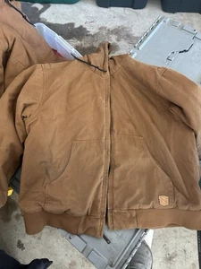 Men's Noble Outfitters Duck Canvas Heavyweight Hooded Jacket Lined Size 2XL - Picture 1 of 2