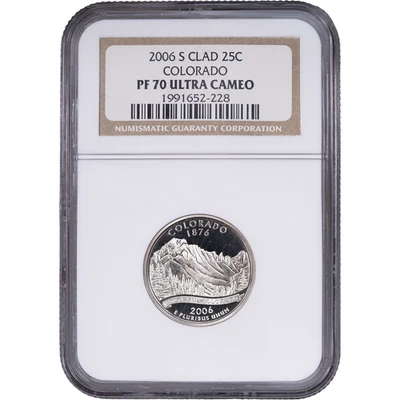 2006-S Clad Colorado State Quarter - Proof ~ NGC PF 70 ULTRA CAMEO - Image 1 of 2