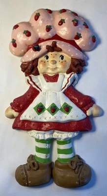 Strawberry Shortcake Wall Art Decor Ceramic Vintage 1980s - Image 1 of 4