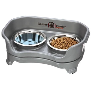 Express for Small Dogs  Mess Proof Pet Feeder with Stainless Steel Food Water - Picture 1 of 9