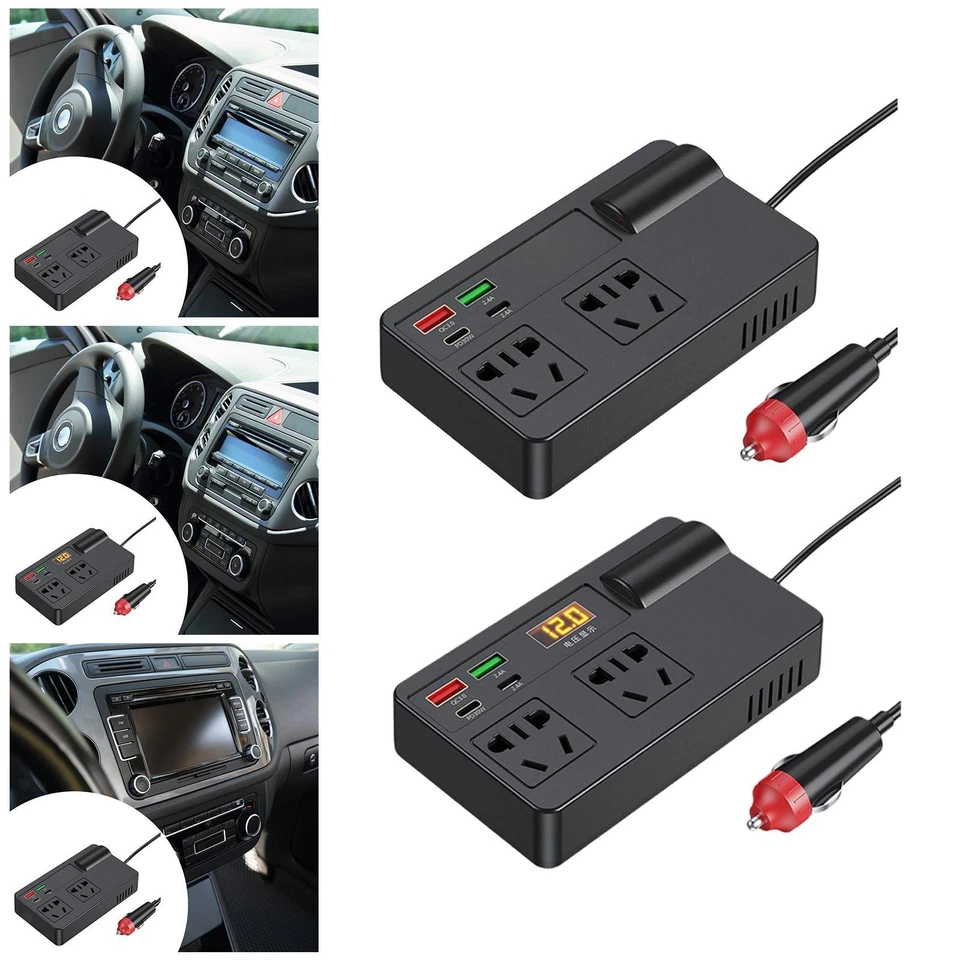 200W Auto-Wechselrichter DC 12V-24V auf 220V für LKWs Autofahrzeuge - Image 1 of 1