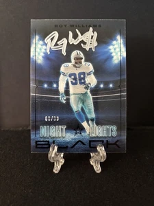 Roy Williams 2024 Panini Black Night Lights Autograph #NLS-RWS #68/99 Cowboys - Picture 1 of 2