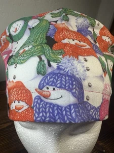 Snowman Euro Surgical Scrub Cap - Picture 1 of 4