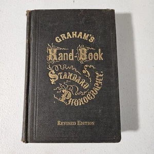 Antique Graham's Hand-Book Standard Phonography Book Shorthand 1902 Revised Ed. - Imagen 1 de 17