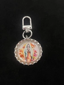 Mother Mary  / Zipper Pull / Backpack Charm / Purse Charm / Gift  / Key Chain - Picture 1 of 1