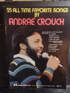 Andrae Crouch Songbook 25 All Time Favorites Piano Guitar Vocal 1977 Gospel VG - Picture 1 of 13