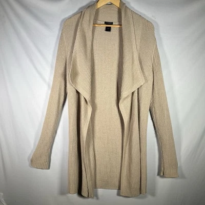 Кардиган женский Ann Taylor с открытой передней частью большой вязаный зимний свитер офис многослойный - Изображение 1 из 4