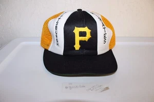 Vintage 90’s Pittsburgh Pirates Meshback Hat Baseball Cap Snapback Trucker Rare - Picture 1 of 5