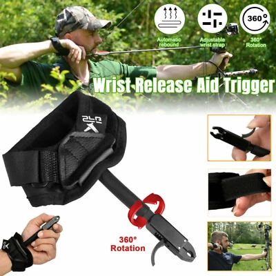 Archery Caliper Release Aid Trigger Wrist Strap Compound Bow Hunting Adult/Youth - Image 1 of 4