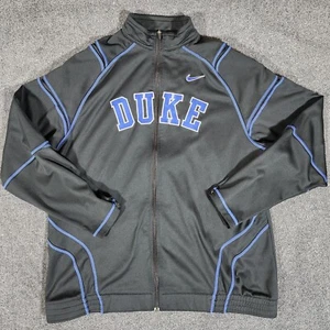 Nike Team Duke Basketball Mens XXL Length+2 Full Zip Warm Up Jacket Black USA - Picture 1 of 19