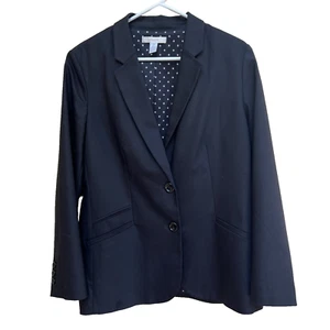 Chicos Long Sleeve Blazer Jacket City Chic Jack Black Business Office Sz L $129 - Picture 1 of 7