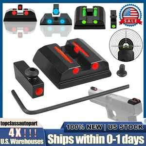 for Taurus G3 w/o G2C G2S TX22 Fiber Optic 3 Dot Sights Front Rear Red Green Dot - Picture 1 of 19