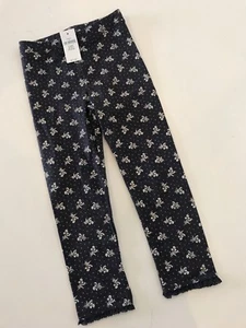 NWT 4 Yr BabyGap Kids Blue Floral Legging Pants 4t Stretch sweet ruffle! - Picture 1 of 4