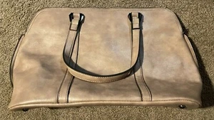 Tanish/Grey Urban Expressions Shoulder Purse w/Crossbody Strap NIP.  Black w/Tan - Picture 1 of 4