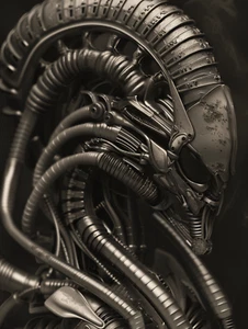 Biomechanical Alien Closeup Giger Style Poster 18x24in - Picture 1 of 1