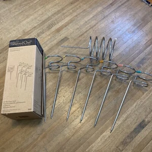 Pampered Chef Outdoor Chrome Party Sticks #2828 Wine Beer Candle etc Holders - Picture 1 of 8