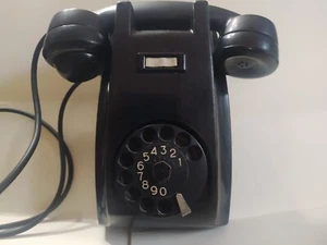 TELEFONO DA PARETE FATME IN BACHELITE ANNI 60 VINTAGE COME DA FOTO! - Zdjęcie 1 z 6