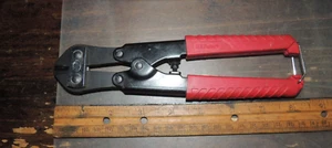 8-1/2" HKP H.K. PORTER CABLE WIRE CUTTER, RED HANDLE GRIPS - Picture 1 of 9