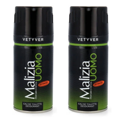 MALIZIA UOMO VETYVER - deodorant EdT 2x150ml deo doppelpack