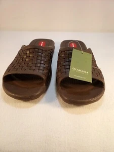 Okabashi Sandals Mens Brown Torino Sz L 8.5   Woven Design Rubber Slides  - Picture 1 of 6