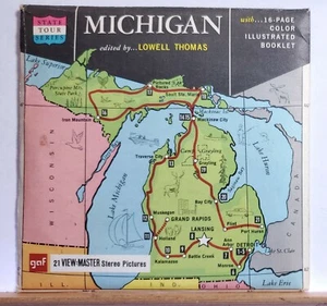 Michigan State Tour 3-Rollen Set A580 - GAF G1 ed. Ein View-Master Kartenpaket - Bild 1 von 5